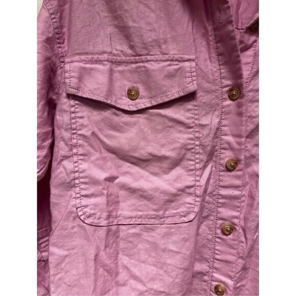 Ugg Pink Cotton Button Down Oversized Shirt sz XS EUC - Picture 2 of 7
